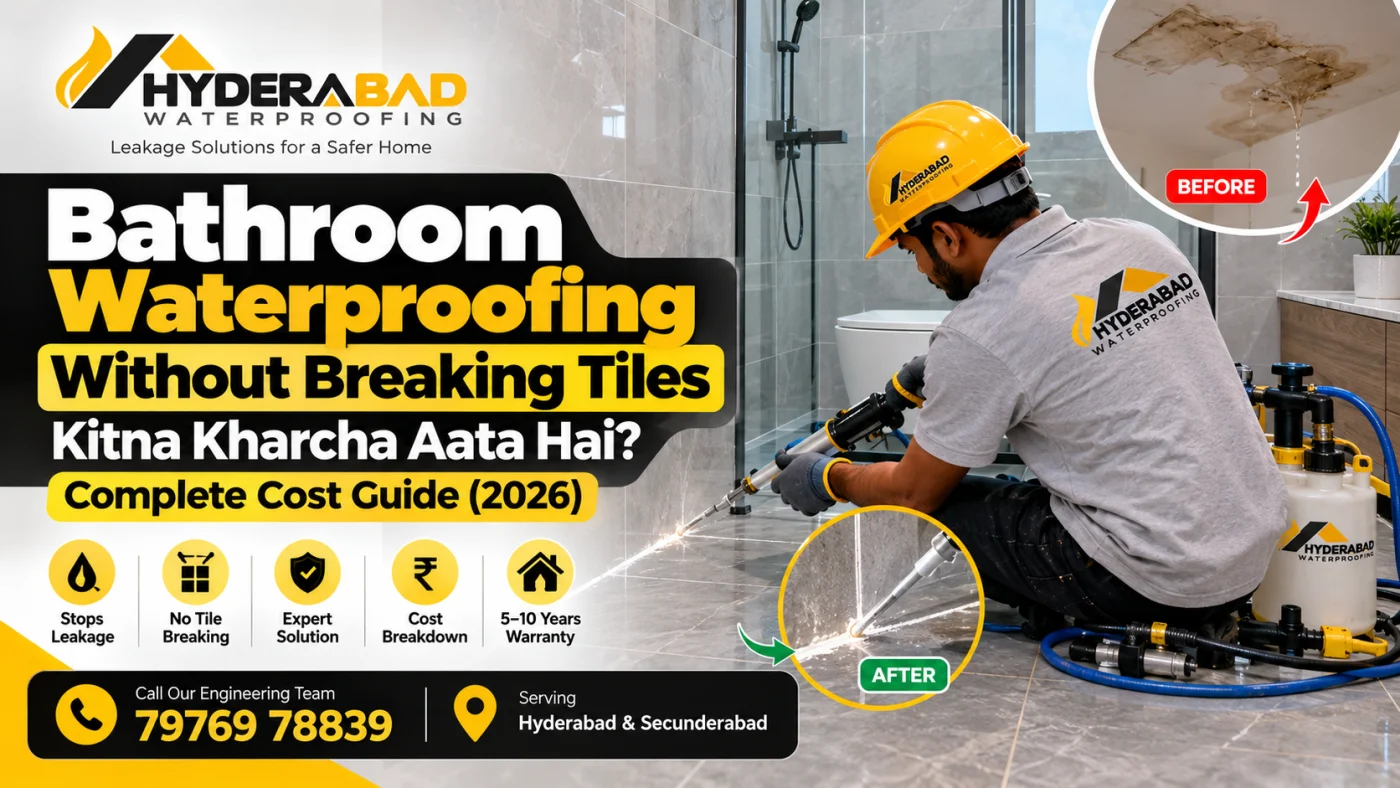 Bathroom Waterproofing Without Breaking Tiles: Cost in Hyderabad (2026)